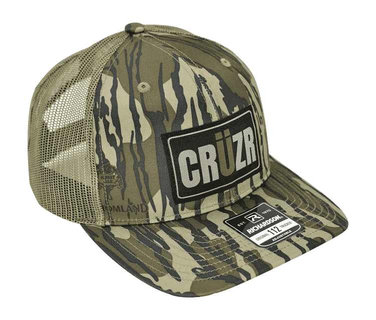 CRUZR Logo Trucker Hat, Bottomland Camo