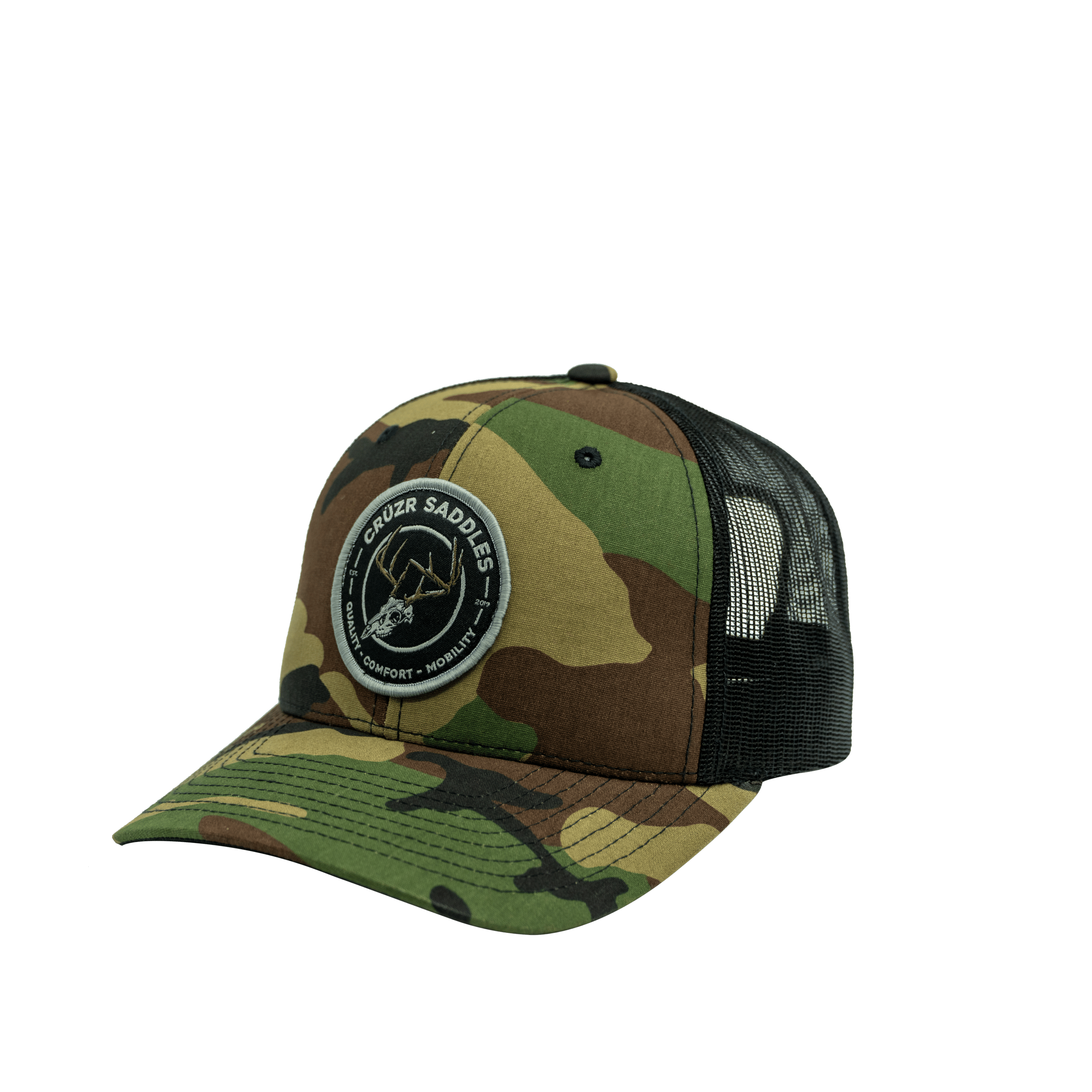 CRÜZR Woodland Camo Trucker (Skull Logo) | CRUZR SADDLES