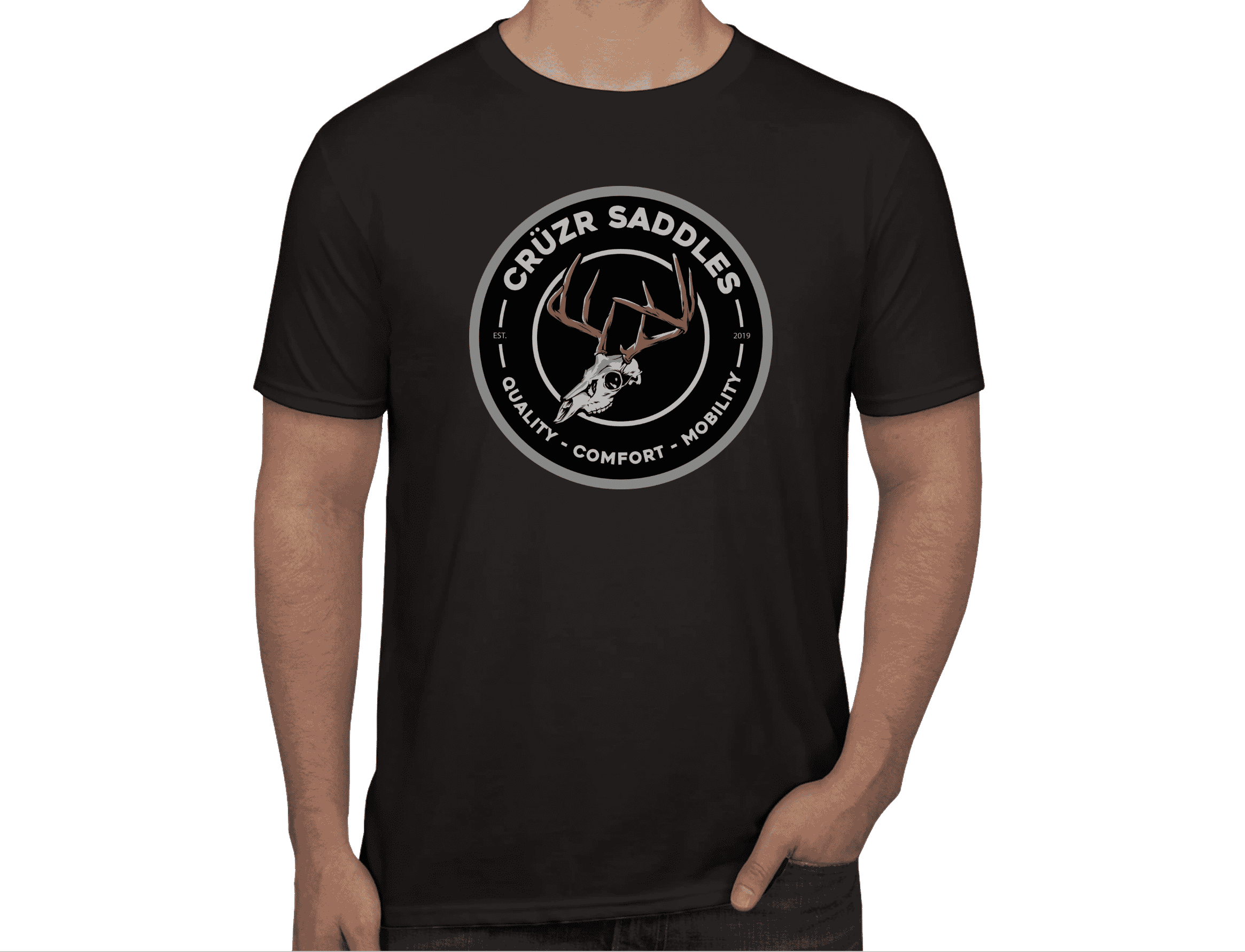CRUZR Skull Badge Logo Tee-shirt Black